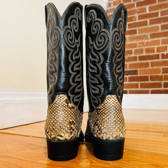 8 D RARE VIPER SNAKE POINTED TOE GOLD LABEL TL VTG CUSTOM COWBOY WESTERN BOOTS - Picture 9 of 16